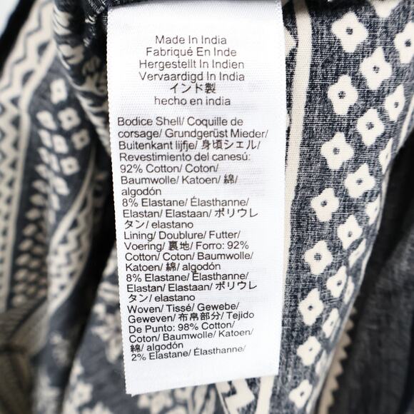 NWT J.Crew Strapless Stretch A-Line Mixy Midi Dress Block Print Black Size Small - Picture 10 of 11